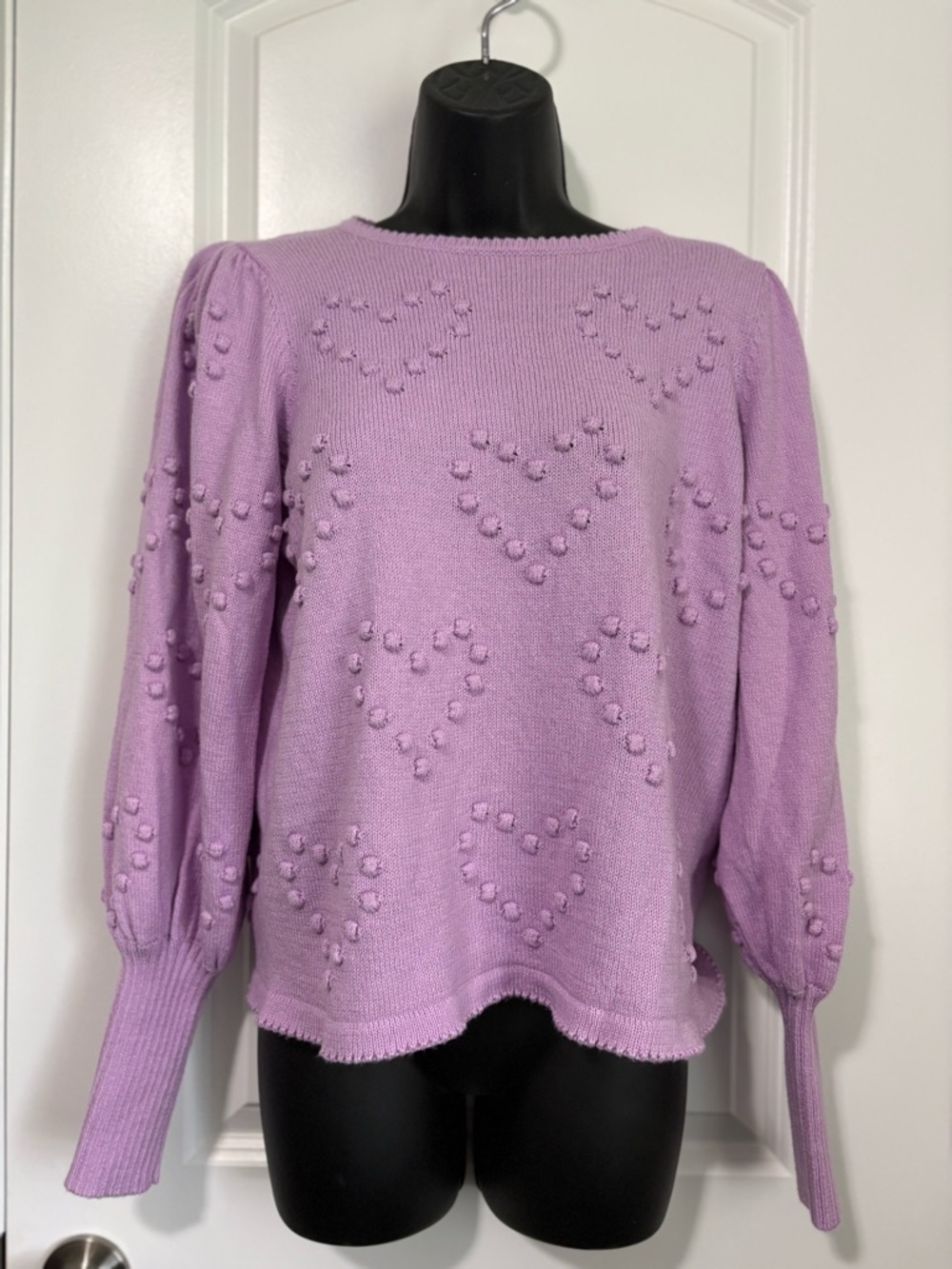 Lilly Pulitzer Kippa Heart Sweater💜Purple Iris Size M